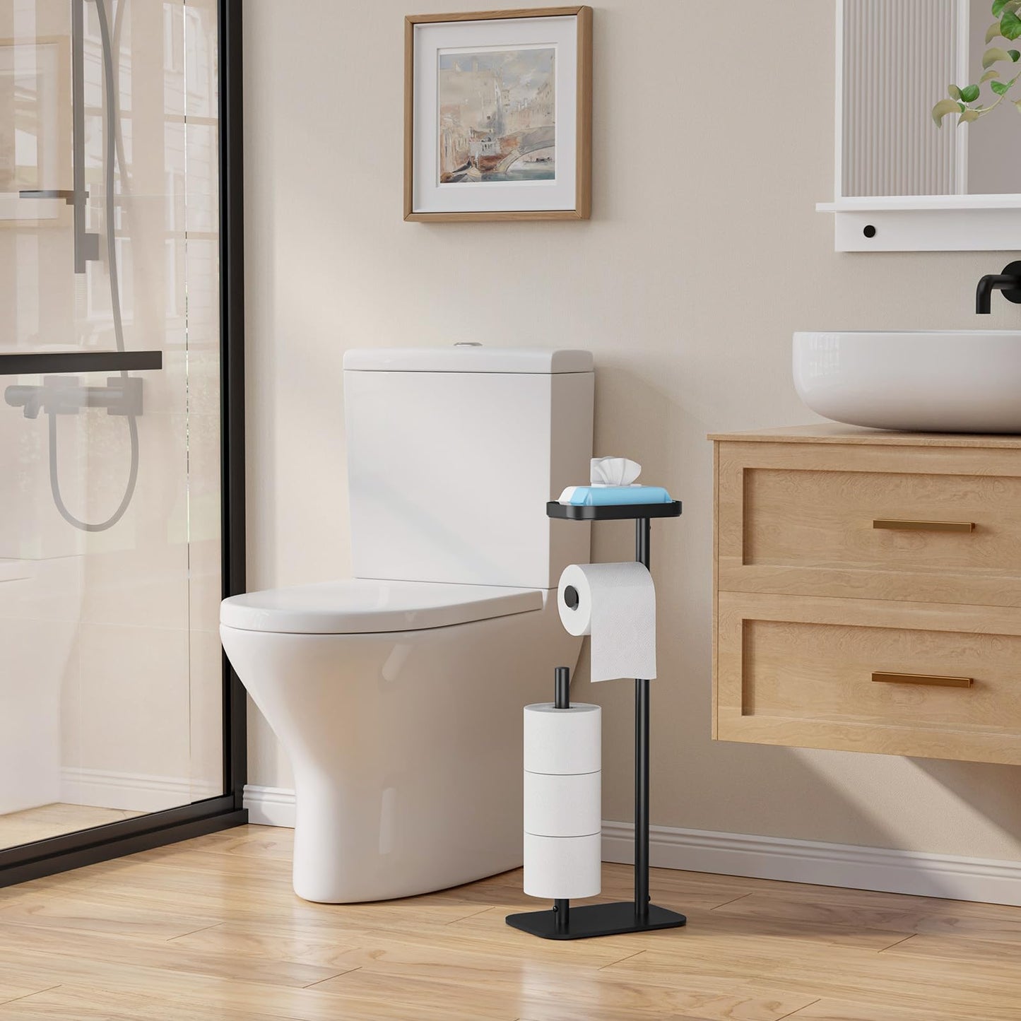 Toilet Paper Holder with Storage - Style 3 image 3
