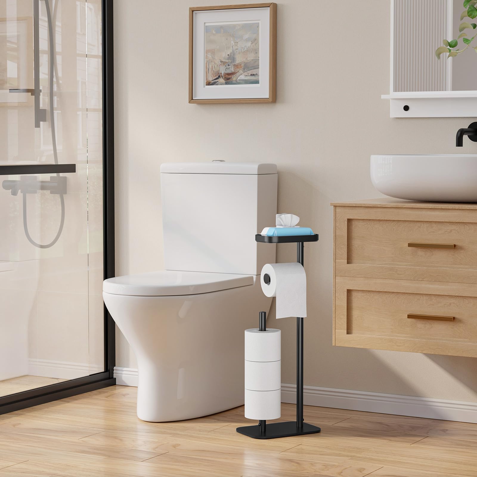 Toilet Paper Holder with Storage - Style 3 image 3