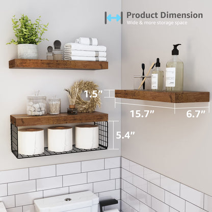 Wall-Mounted Bathroom Shelf Set - Style 3 image 3