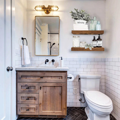 Wall-Mounted Bathroom Shelf Set - Style 4 image 3