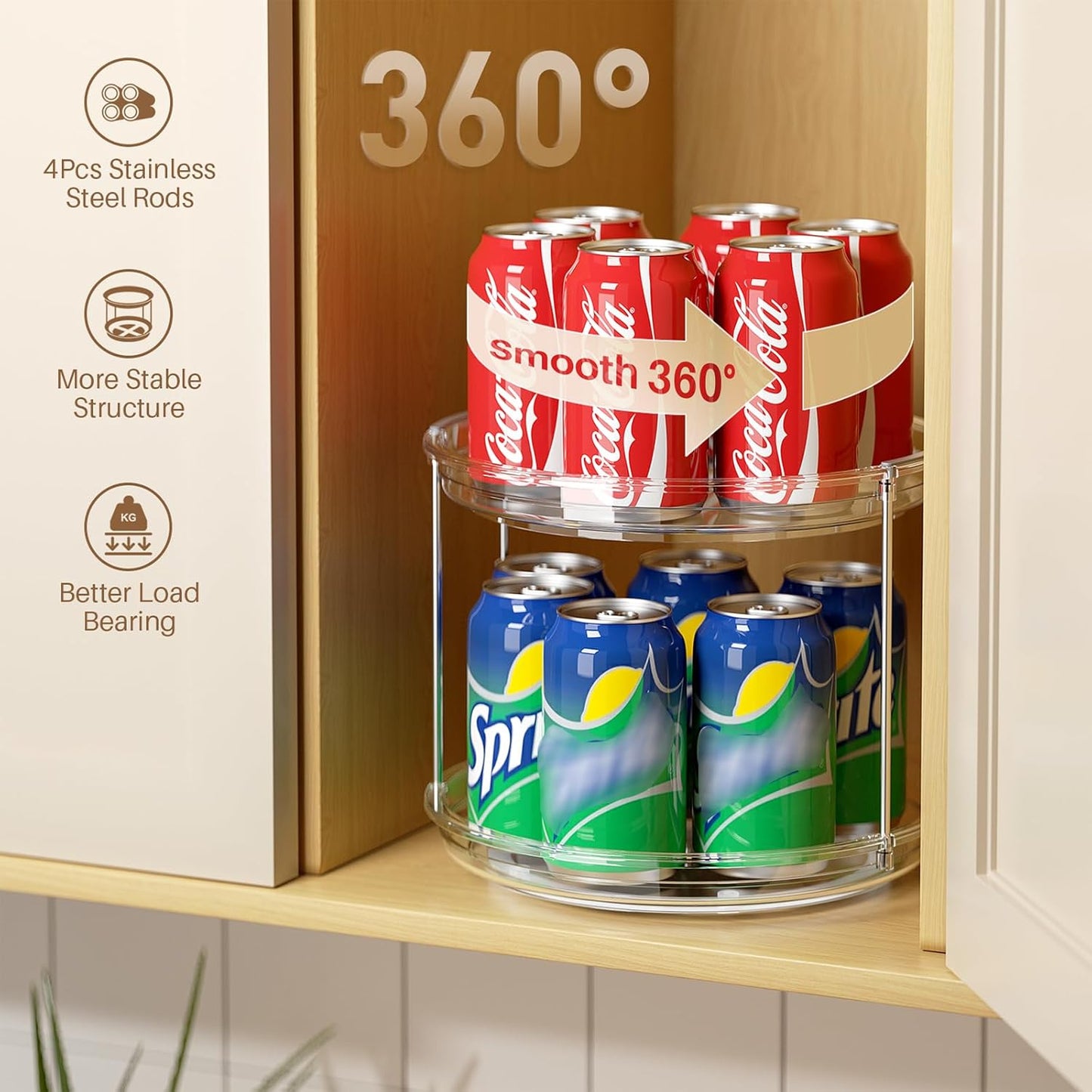 Two-Tier Lazy Susan Organizer image 2