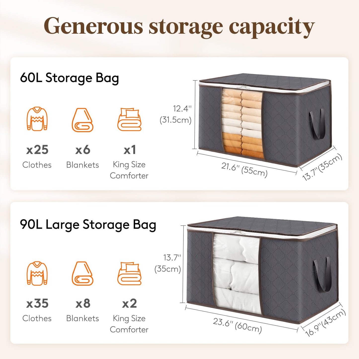 Fabric Storage Bag Set - Style 4 image 2