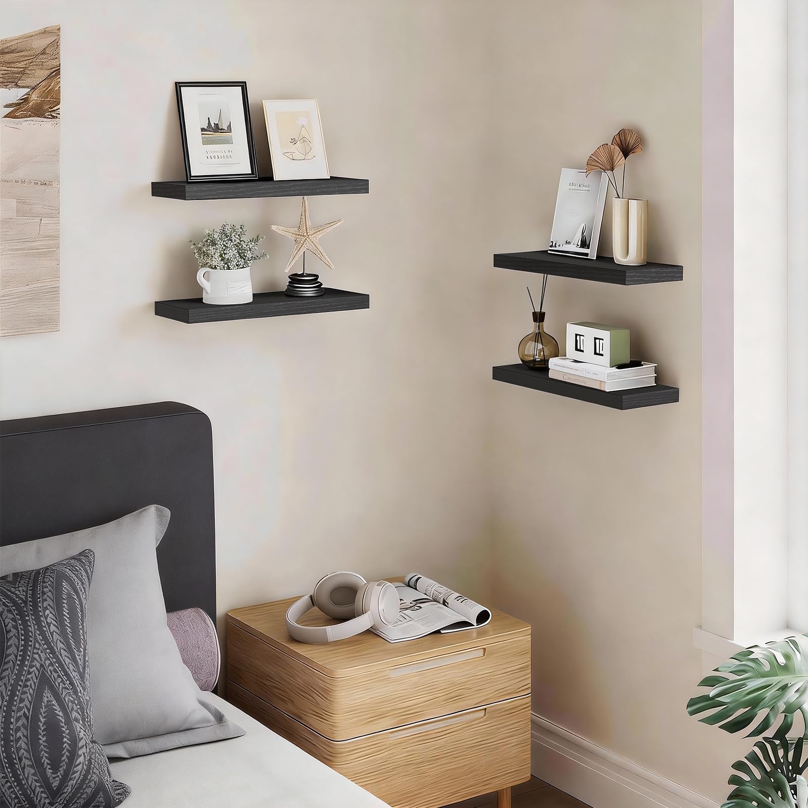 Wall-Mounted Bathroom Shelf Set image 2
