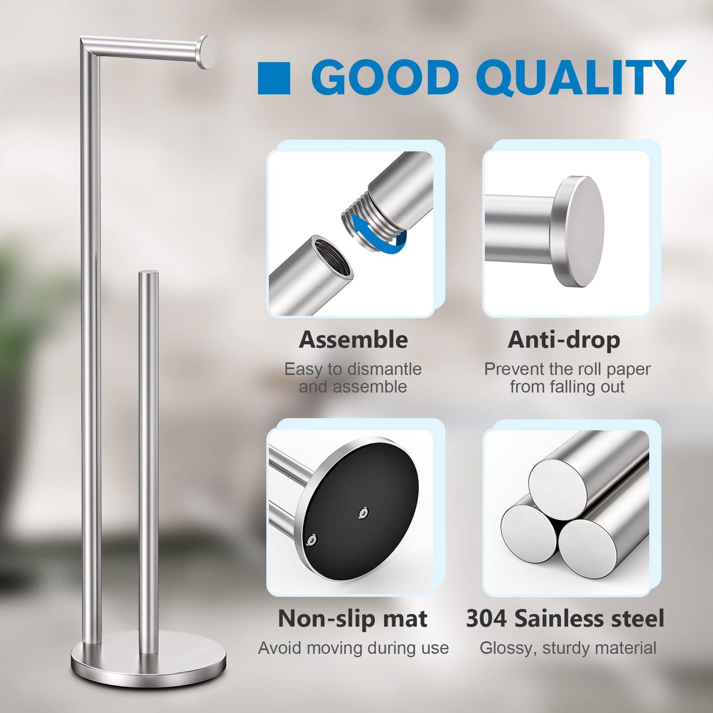 Toilet Paper Holder with Storage image 3