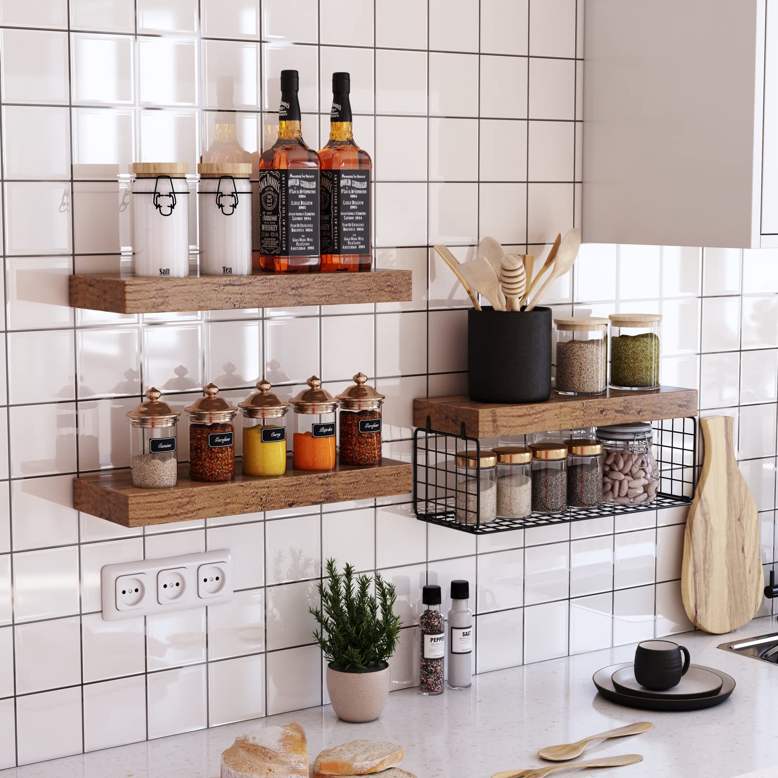 Wall-Mounted Bathroom Shelf Set - Style 3 image 7