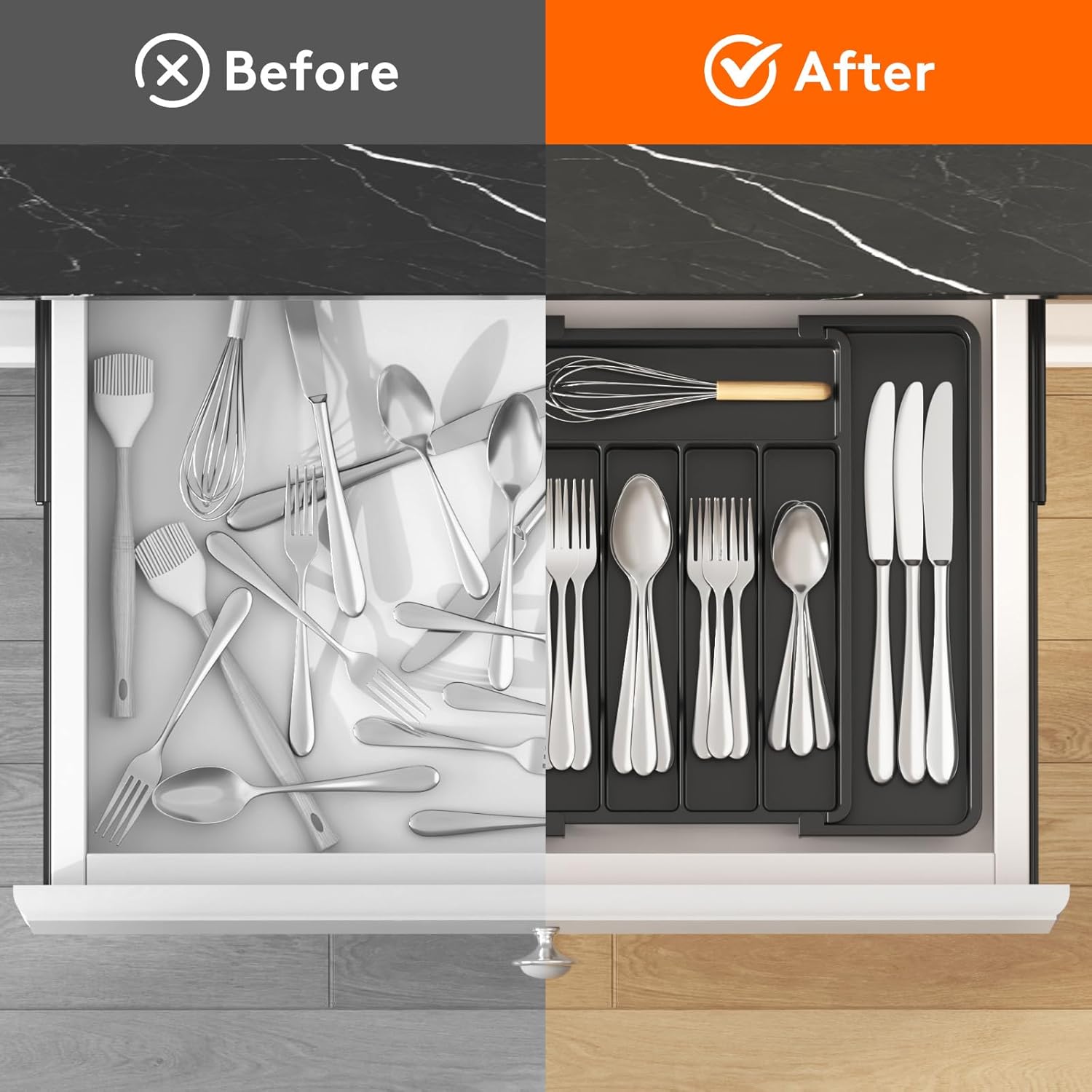 Expandable Silverware Drawer Organizer image 4