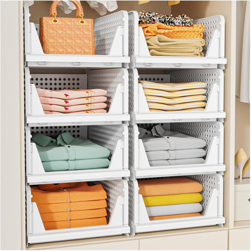 Stackable Closet Storage Baskets