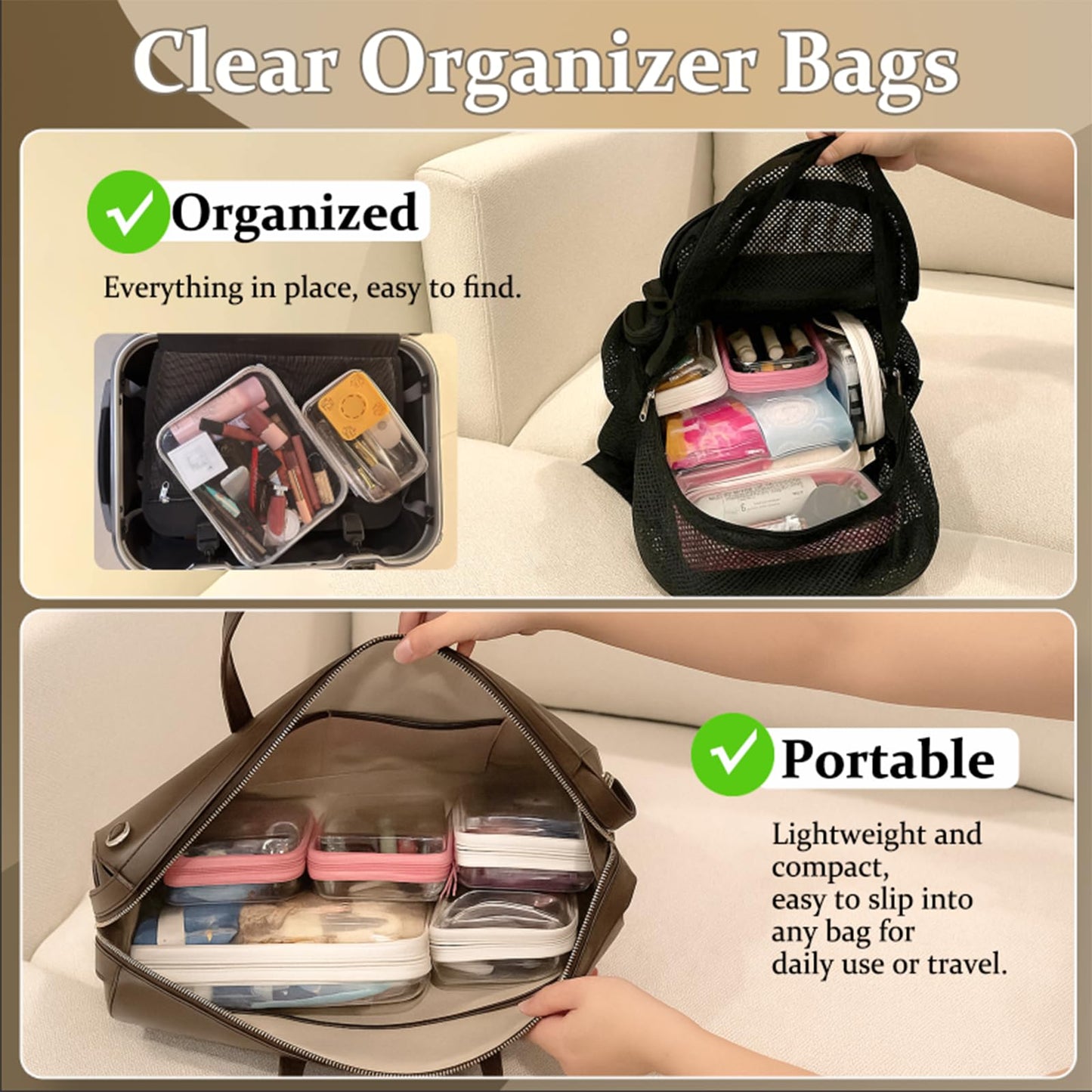 Clear Zipper Pouch Set image 3