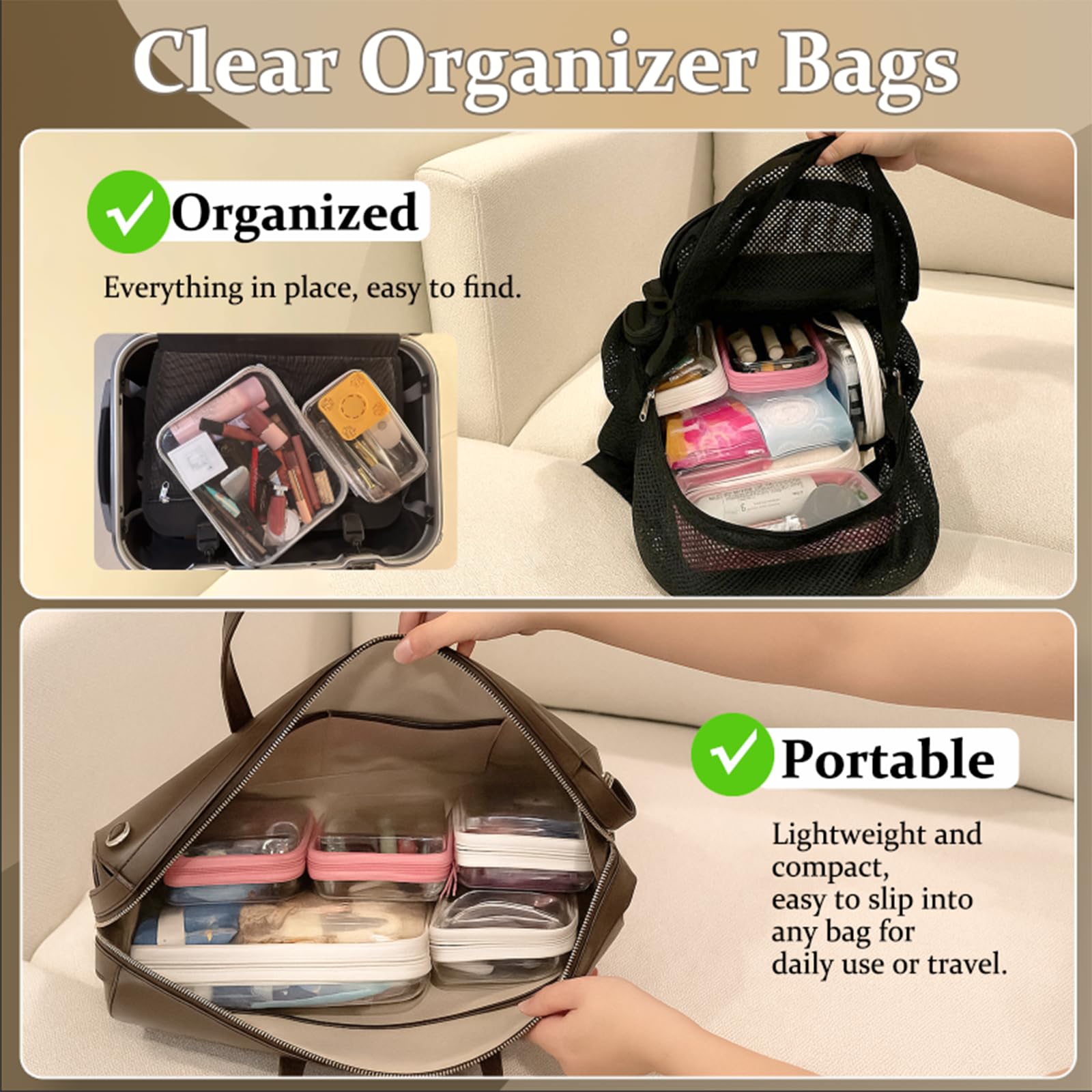 Clear Zipper Pouch Set image 3
