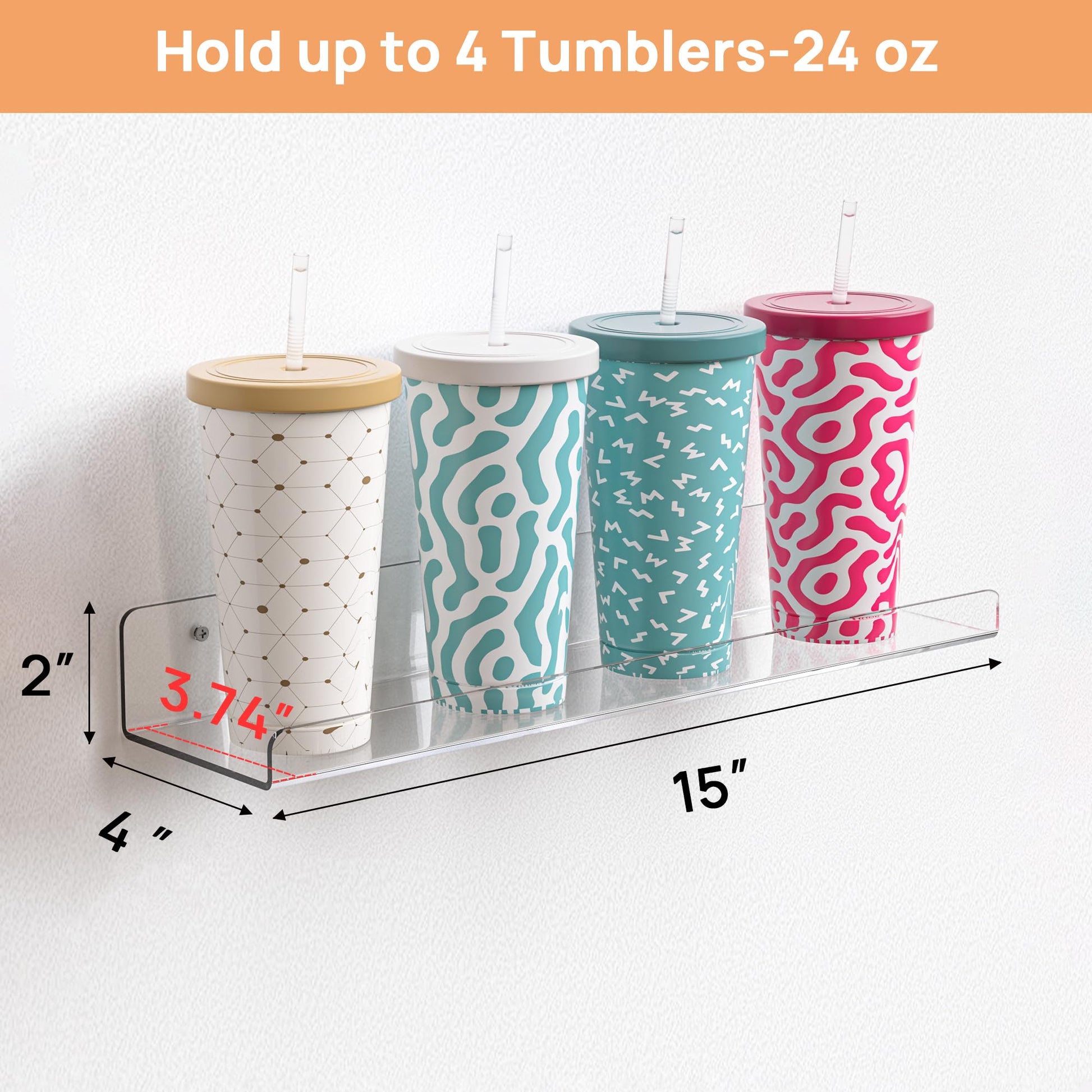 Wall-Mounted Bathroom Shelf Set - Style 2 image 2
