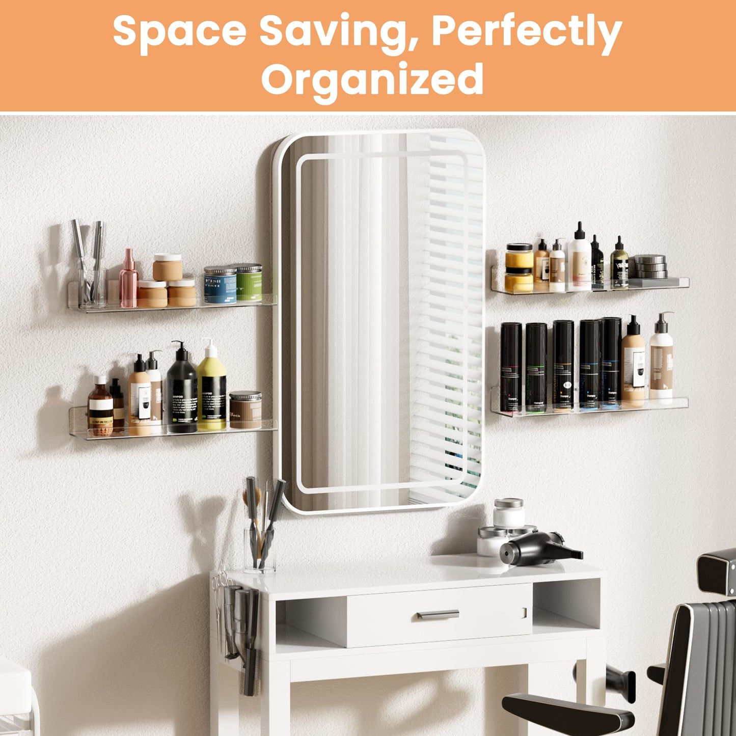 Wall-Mounted Bathroom Shelf Set - Style 2 image 7
