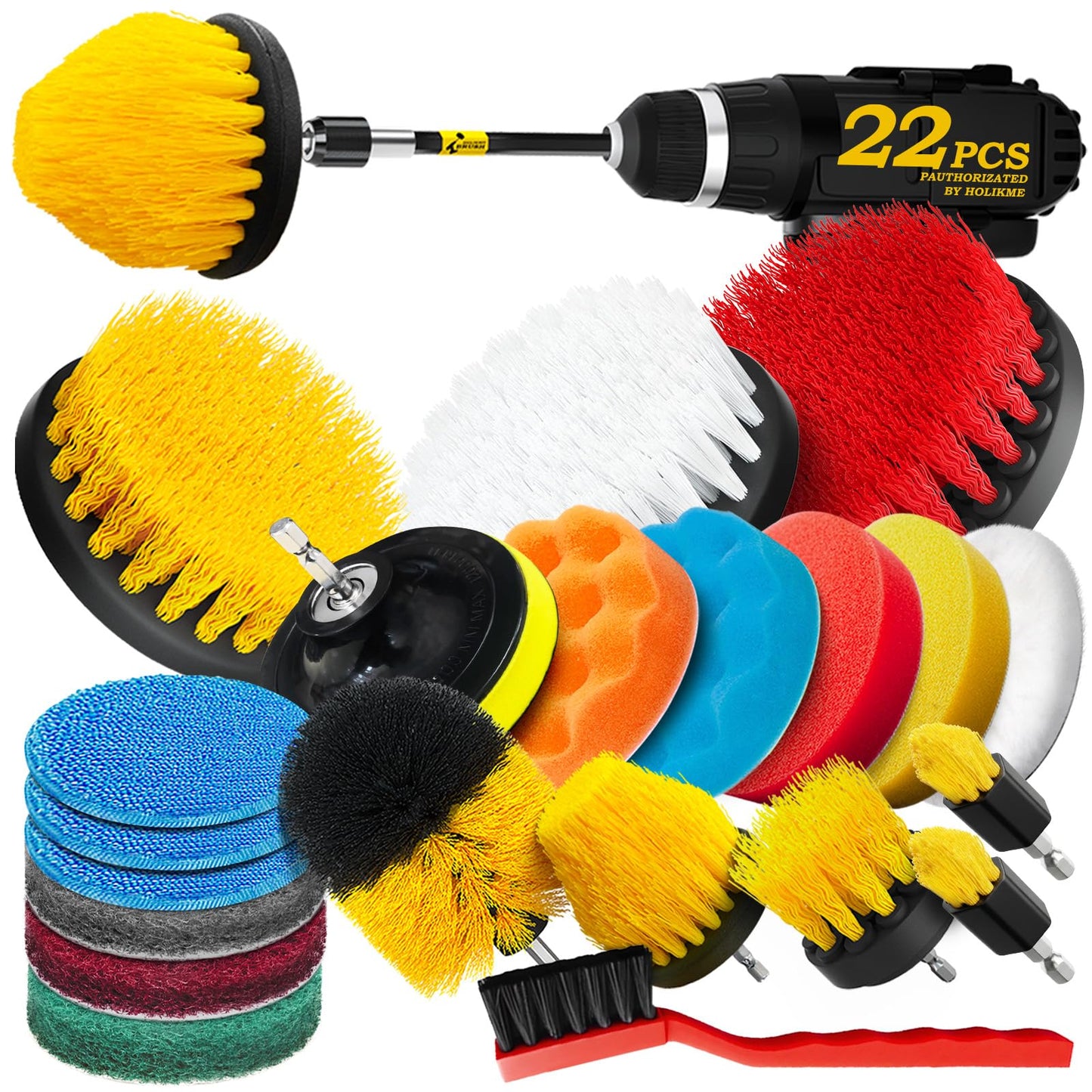 Drill Brush Attachment Set